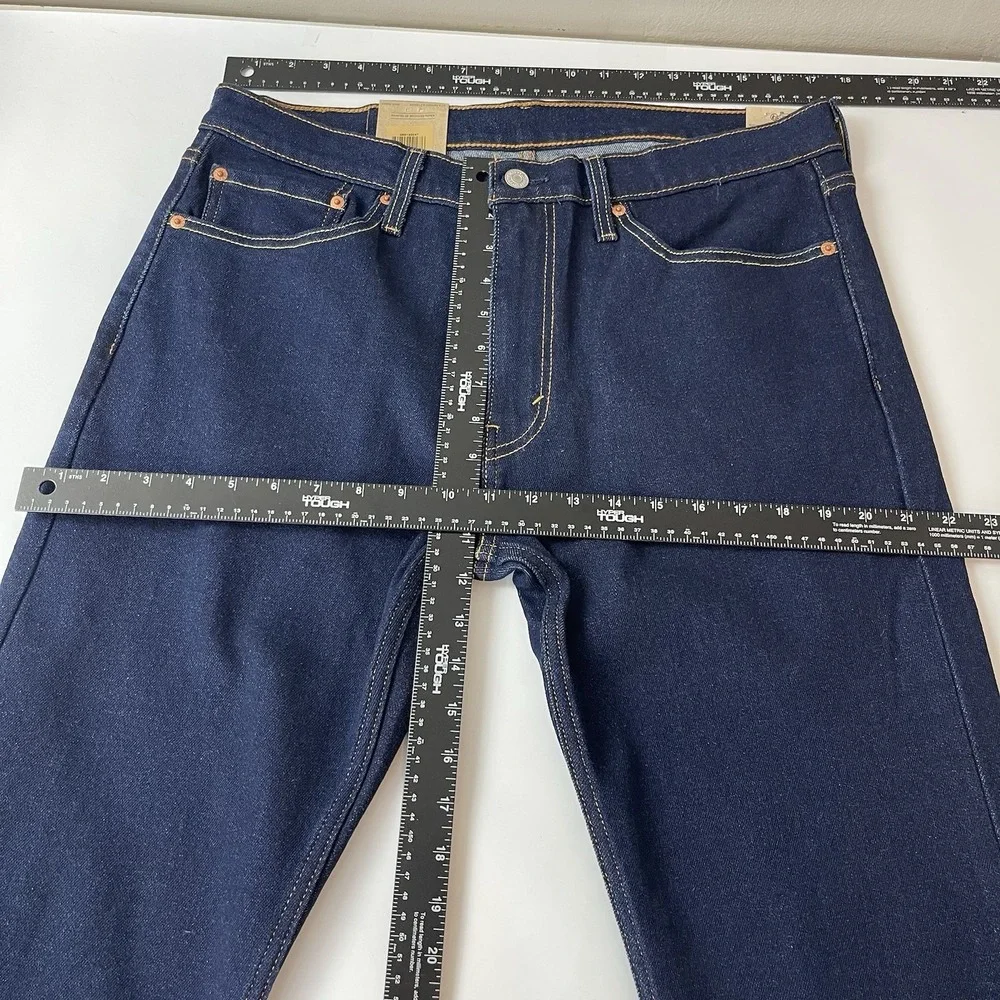 Levis Jeans Mens 34x30 Blue 514 Straight Fit Dark Wash Denim Grunge Cowboy